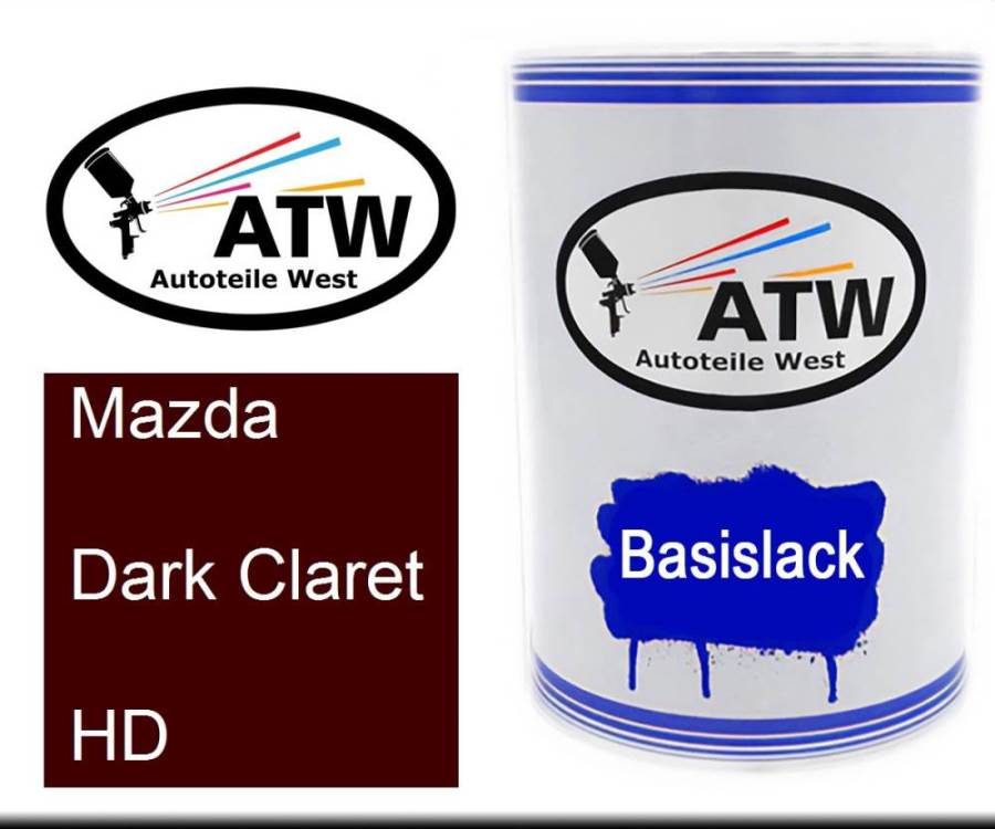 Mazda, Dark Claret, HD: 500ml Lackdose, von ATW Autoteile West.